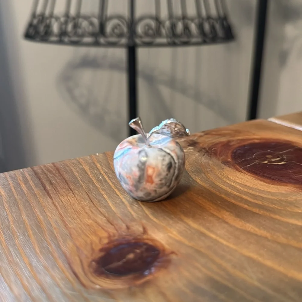 Fire Amethyst Crystal Apple - Picture 3 of 4